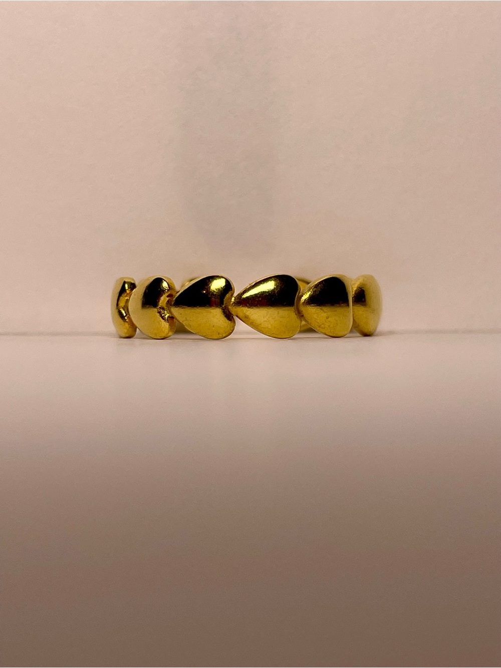 Gold Heart Link Ring